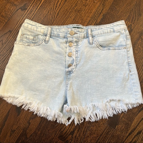 wild fable Pants - 💕High Waisted Light Wash Button Jean Shorts
